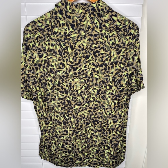 Saks Fifth Avenue Slim Fit Abstract Leaf Camp Shirt - Picture 7 of 9